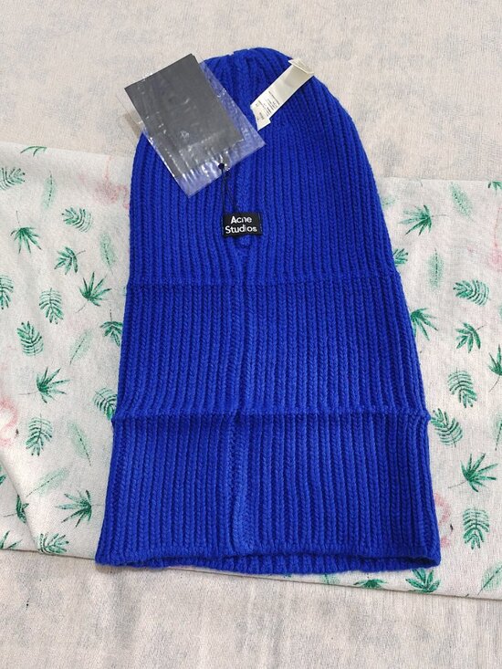 Acne Studios Blue Knitted Wool Beanie